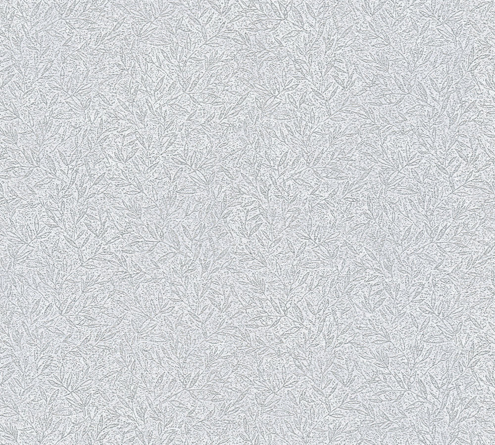 Sayuri Silver Leaf Trail Wallpaper by Advantage Windsong Covers about 57.5 square feet 20.9-in by 33-ft long roll Unpasted 12.5 - Fabric Carolina -