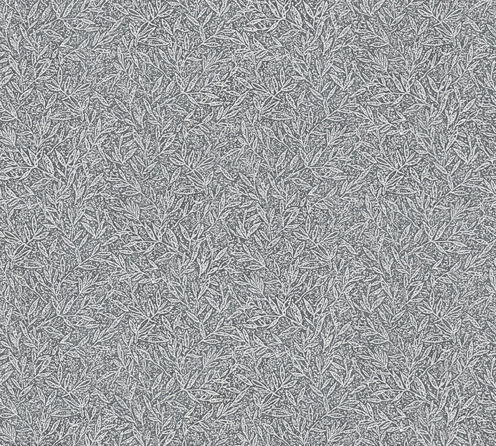 Sayuri Charcoal Leaf Trail Wallpaper by Advantage Windsong Covers about 57.5 square feet 20.9-in by 33-ft long roll Unpasted 12.5 - Fabric Carolina -