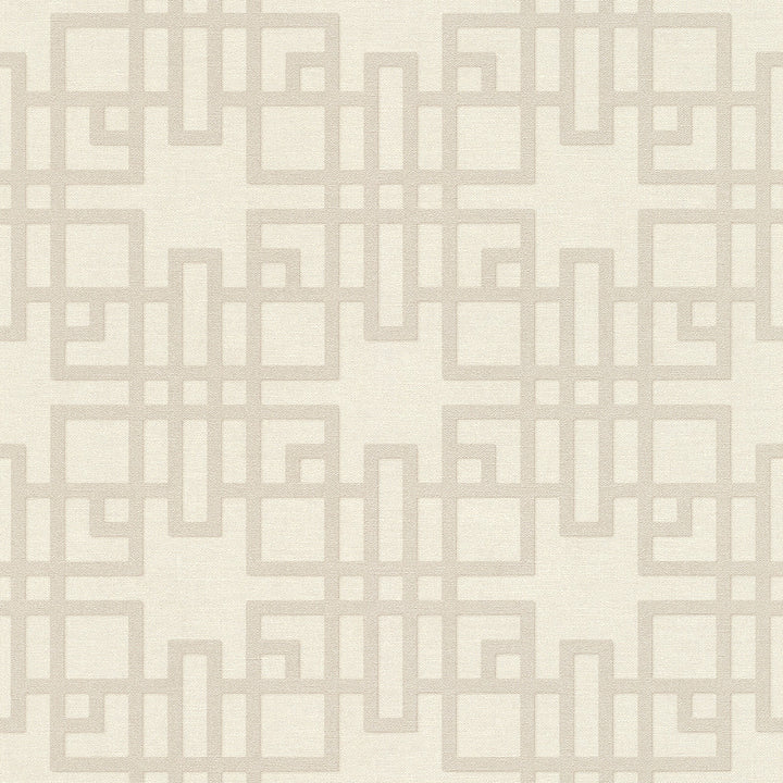 Mana White Trellis Wallpaper by Advantage Windsong Covers about 57.5 square feet 20.9-in by 33-ft long roll Unpasted 20.9 - Fabric Carolina -