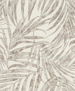 Anzu Pewter Frond Wallpaper by Advantage