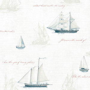 Andrew White Sailboat Wallpaper by Advantage
