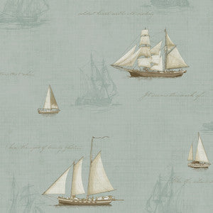 Andrew Seafoam Sailboat Wallpaper by Advantage