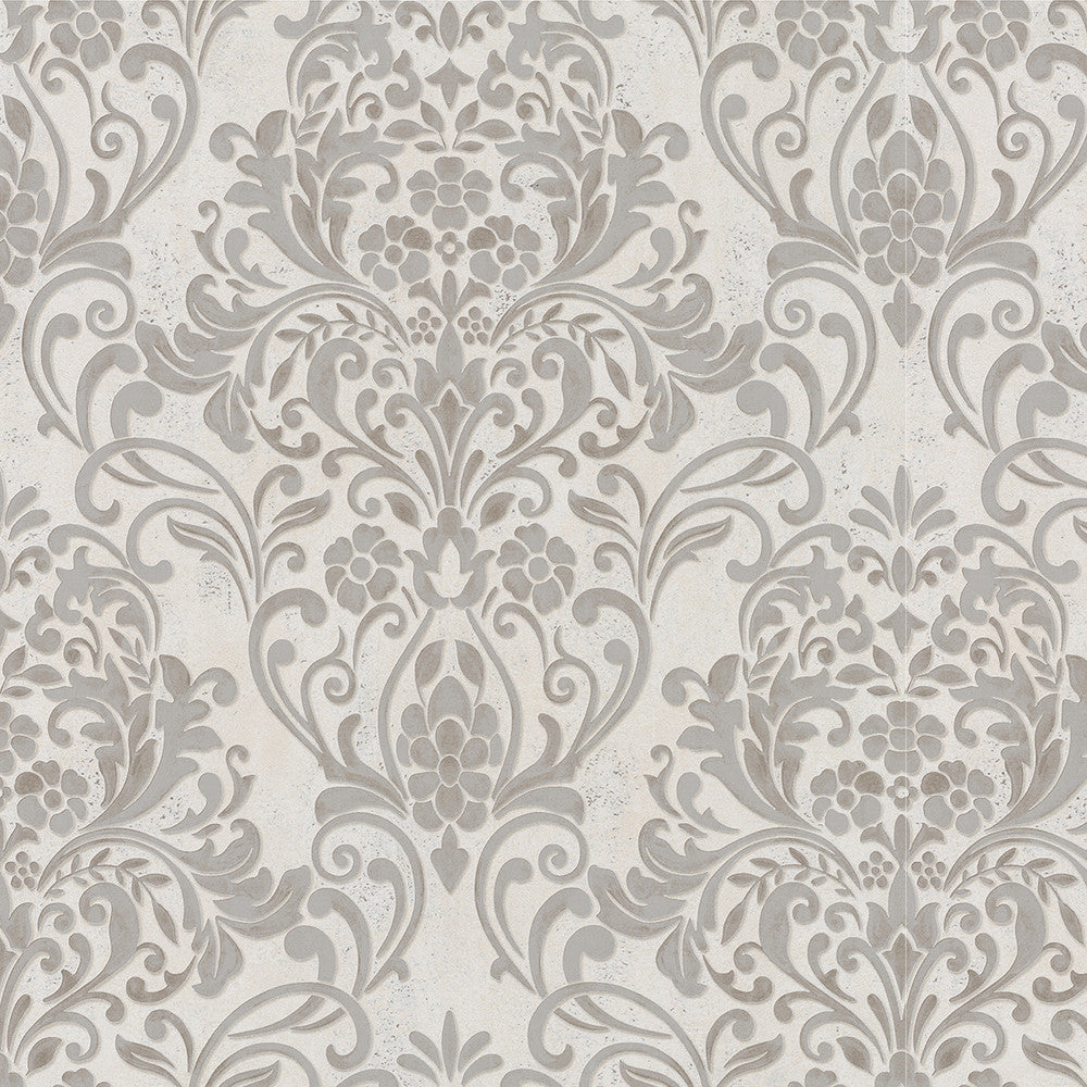 Anders Gold Damask Wallpaper by Advantage Passport Covers about 57.5 square feet 20.9-in by 33-ft long roll Unpasted 25.2 - Fabric Carolina -