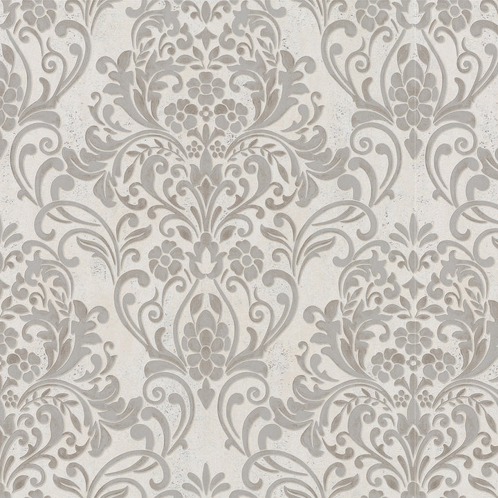 Anders Gold Damask Wallpaper by Advantage Passport Covers about 57.5 square feet 20.9-in by 33-ft long roll Unpasted 25.2 - Fabric Carolina -
