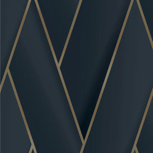 Manfred Navy Modern Herringbone Wallpaper by Advantage