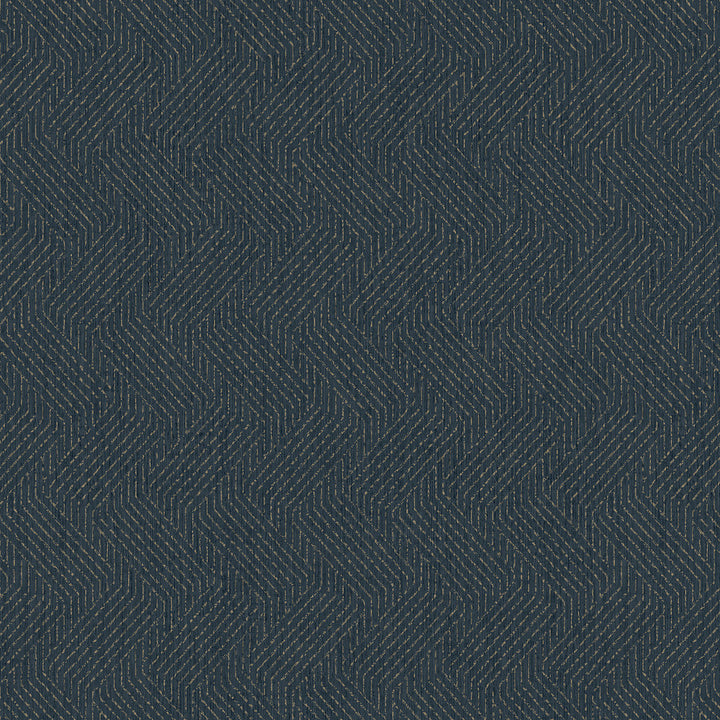 Elbert Navy Zig Zag Wallpaper by Advantage Passport Covers about 57.5 square feet 20.9-in by 33-ft long roll Unpasted 25.2 - Fabric Carolina -