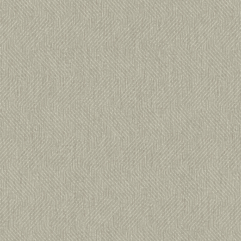 Elbert Taupe Zig Zag Wallpaper by Advantage Passport Covers about 57.5 square feet 20.9-in by 33-ft long roll Unpasted 25.2 - Fabric Carolina -