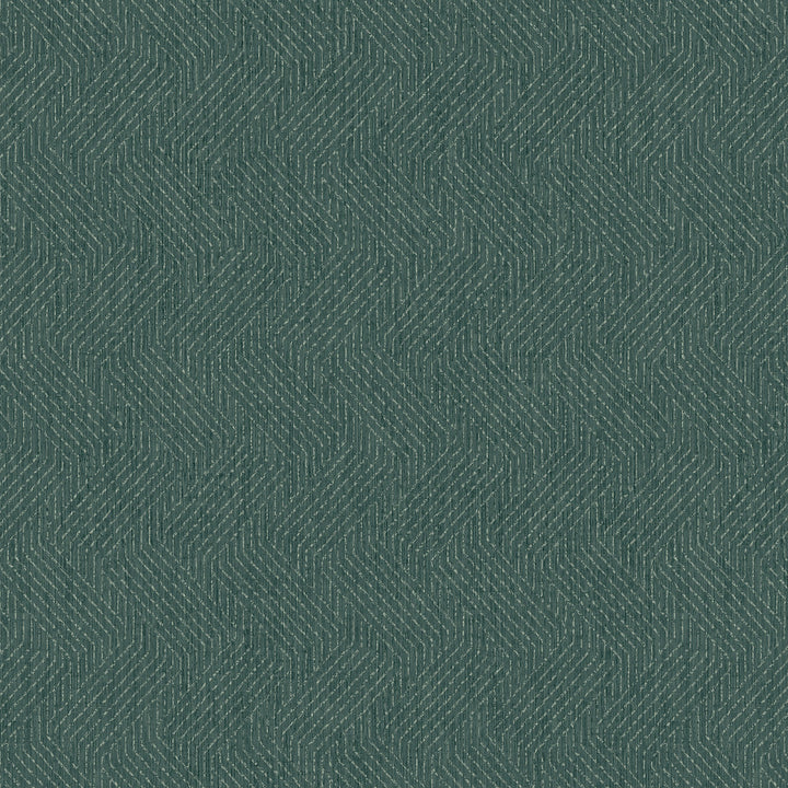 Elbert Teal Zig Zag Wallpaper by Advantage Passport Covers about 57.5 square feet 20.9-in by 33-ft long roll Unpasted 25.2 - Fabric Carolina -