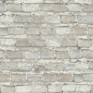 Lennox Off White Brick Wallpaper by Advantage