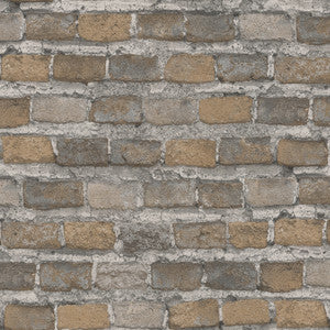 Lennox Neutral Brick Wallpaper by Advantage