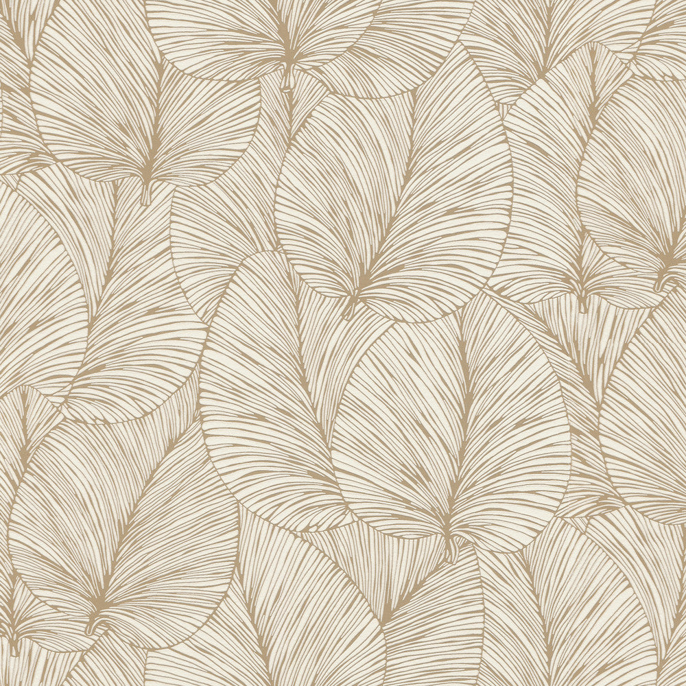 Eilian Gold Palm Wallpaper by Advantage Passport Covers about 57.5 square feet 20.9-in by 33-ft long roll Unpasted 12.6 - Fabric Carolina -