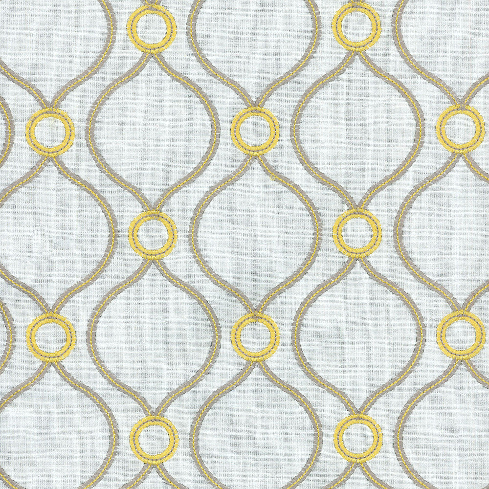 Curveball Emb Sunshower 404150 by PKL Studio Fabric CLASSIC COLLECTIVE BASE:70% Polyester 30% Cotton EMBROID:100% Polyester INDIA Wyzenbeek 7,000 Horizontal: 4.50" and Vertical: 4.50" 58" - Fabric Carolina -