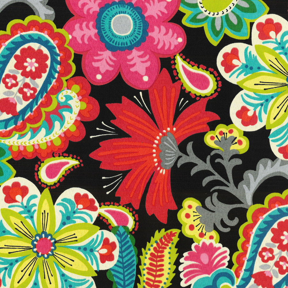 Flower Child Spectrum 404262 by PKL Studio Outdoor Fabric - 100% Spun Polyester USA 51000 Horizontal: 18 and Vertical: 13.5 54 - Fabric Carolina -