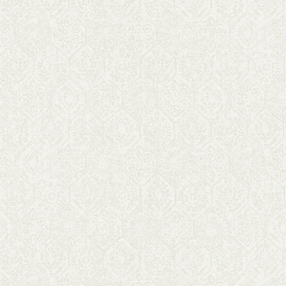 Edsel Cream Geometric Wallpaper by Advantage Cuba Covers about 57.5 square feet 20.9-in by 33-ft long roll Unpasted 25.2 - Fabric Carolina -