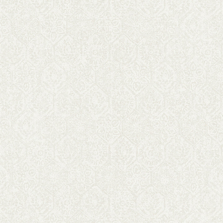 Edsel Cream Geometric Wallpaper by Advantage Cuba Covers about 57.5 square feet 20.9-in by 33-ft long roll Unpasted 25.2 - Fabric Carolina -