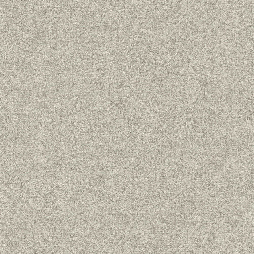 Edsel Grey Geometric Wallpaper by Advantage Cuba Covers about 57.5 square feet 20.9-in by 33-ft long roll Unpasted 25.2 - Fabric Carolina -