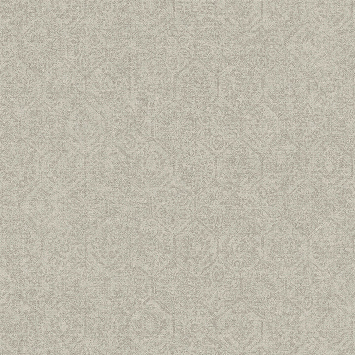 Edsel Grey Geometric Wallpaper by Advantage Cuba Covers about 57.5 square feet 20.9-in by 33-ft long roll Unpasted 25.2 - Fabric Carolina -