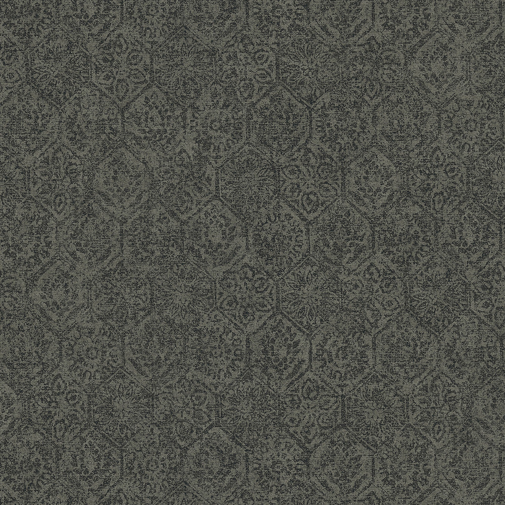 Edsel Charcoal Geometric Wallpaper by Advantage Cuba Covers about 57.5 square feet 20.9-in by 33-ft long roll Unpasted 25.2 - Fabric Carolina -