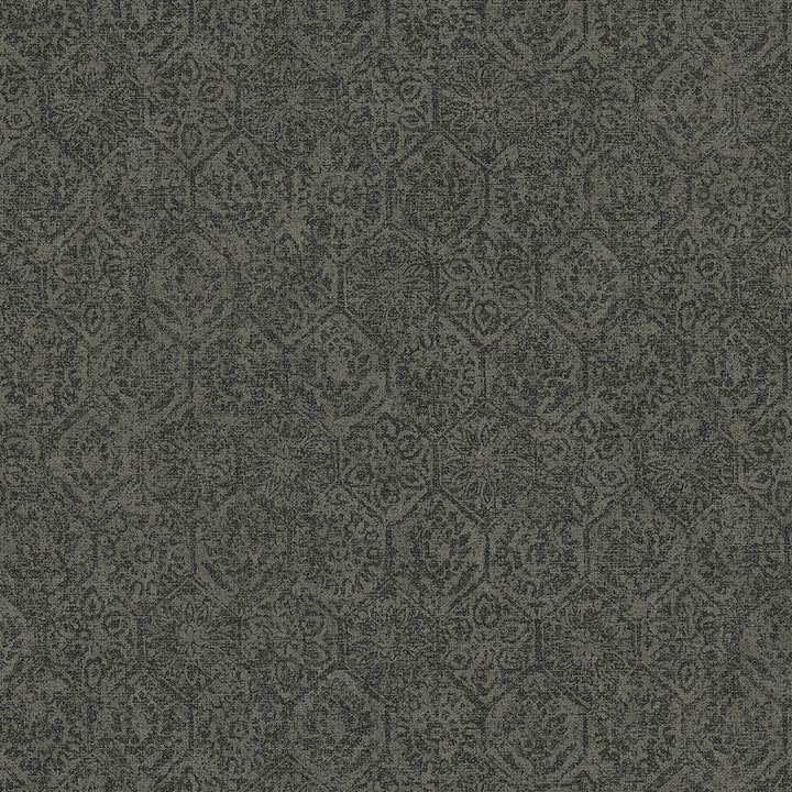Edsel Charcoal Geometric Wallpaper by Advantage Cuba Covers about 57.5 square feet 20.9-in by 33-ft long roll Unpasted 25.2 - Fabric Carolina -