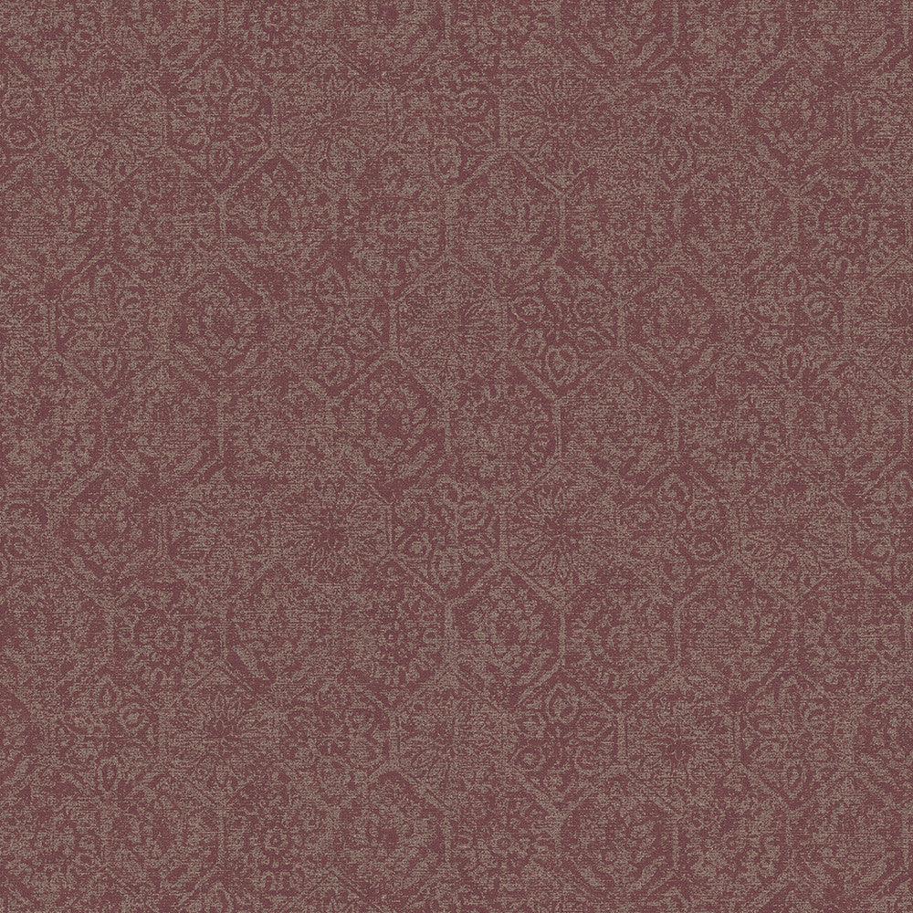 Edsel Maroon Geometric Wallpaper by Advantage Cuba Covers about 57.5 square feet 20.9-in by 33-ft long roll Unpasted 25.2 - Fabric Carolina -