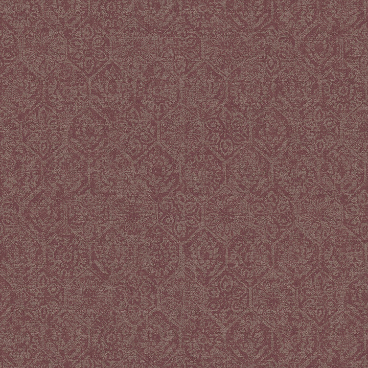 Edsel Maroon Geometric Wallpaper by Advantage Cuba Covers about 57.5 square feet 20.9-in by 33-ft long roll Unpasted 25.2 - Fabric Carolina -