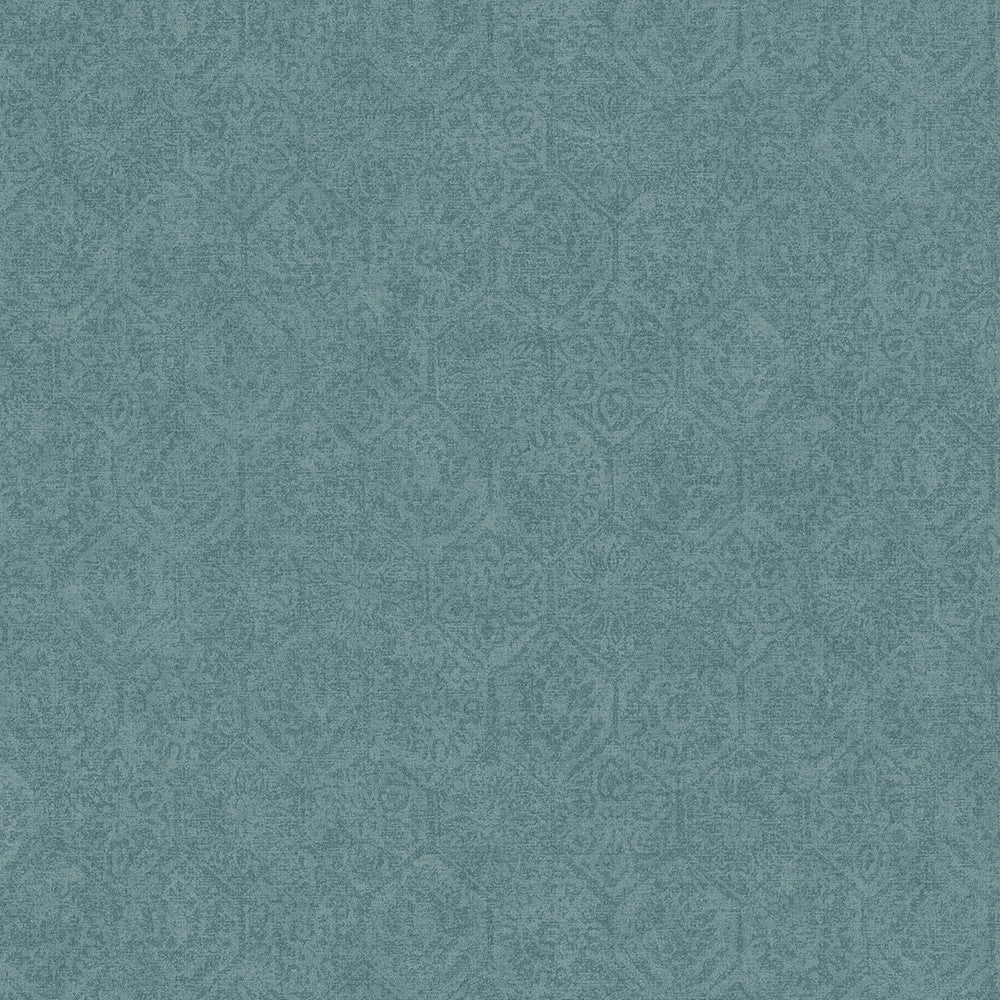 Edsel Blue Geometric Wallpaper by Advantage Cuba Covers about 57.5 square feet 20.9-in by 33-ft long roll Unpasted 25.2 - Fabric Carolina -