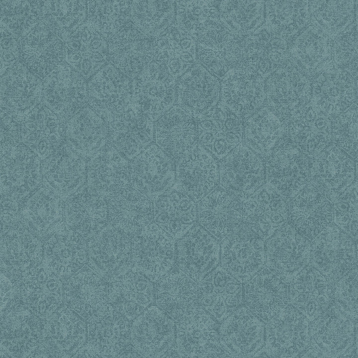 Edsel Blue Geometric Wallpaper by Advantage Cuba Covers about 57.5 square feet 20.9-in by 33-ft long roll Unpasted 25.2 - Fabric Carolina -