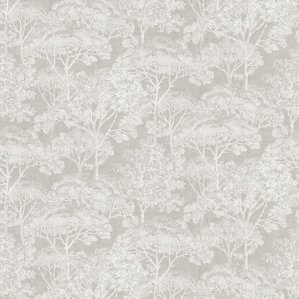 Teatro Grey Trees Wallpaper by Advantage Cuba Covers about 57.5 square feet 20.9-in by 33-ft long roll Unpasted 25.2 - Fabric Carolina -