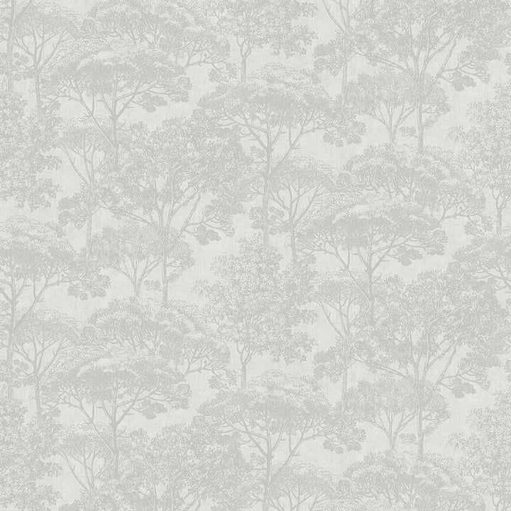 Teatro White Trees Wallpaper by Advantage Cuba Covers about 57.5 square feet 20.9-in by 33-ft long roll Unpasted 25.2 - Fabric Carolina -
