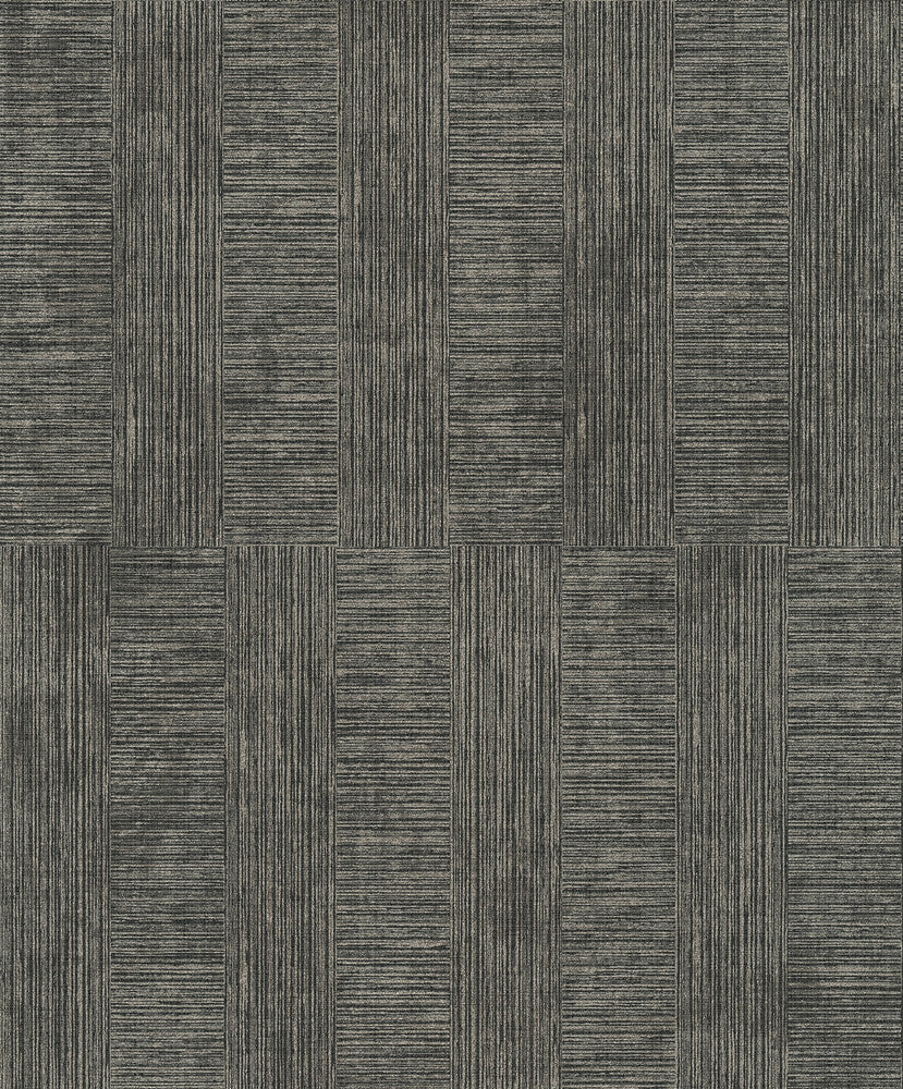 Eldorado Black Geometric Wallpaper by Advantage Cuba Covers about 57.5 square feet 20.9-in by 33-ft long roll Unpasted 25.2 - Fabric Carolina -