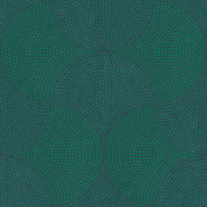 Bel Air Teal Fan Wallpaper by Advantage Cuba Covers about 57.5 square feet 20.9-in by 33-ft long roll Unpasted 20.9 - Fabric Carolina -