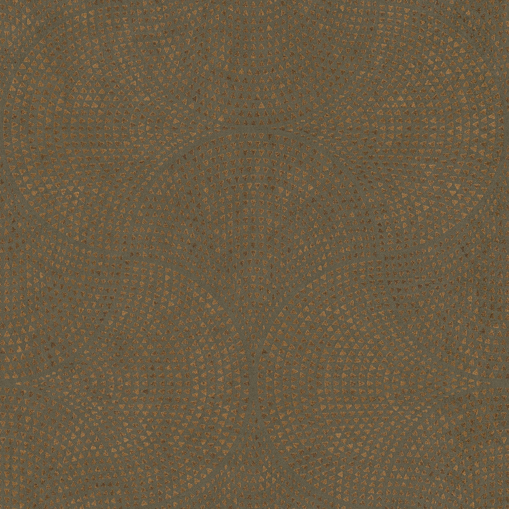Bel Air Copper Fan Wallpaper by Advantage Cuba Covers about 57.5 square feet 20.9-in by 33-ft long roll Unpasted 20.9 - Fabric Carolina -