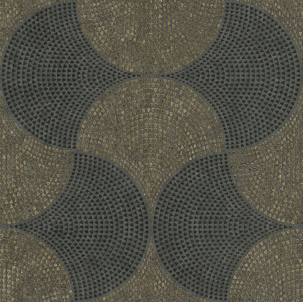 Bel Air Black Fan Wallpaper by Advantage Cuba Covers about 57.5 square feet 20.9-in by 33-ft long roll Unpasted 20.9 - Fabric Carolina -