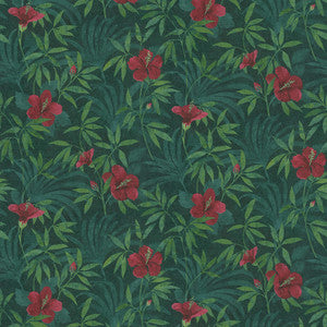 Malecon Green Floral Wallpaper by Advantage