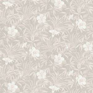 Malecon Grey Floral Wallpaper by Advantage