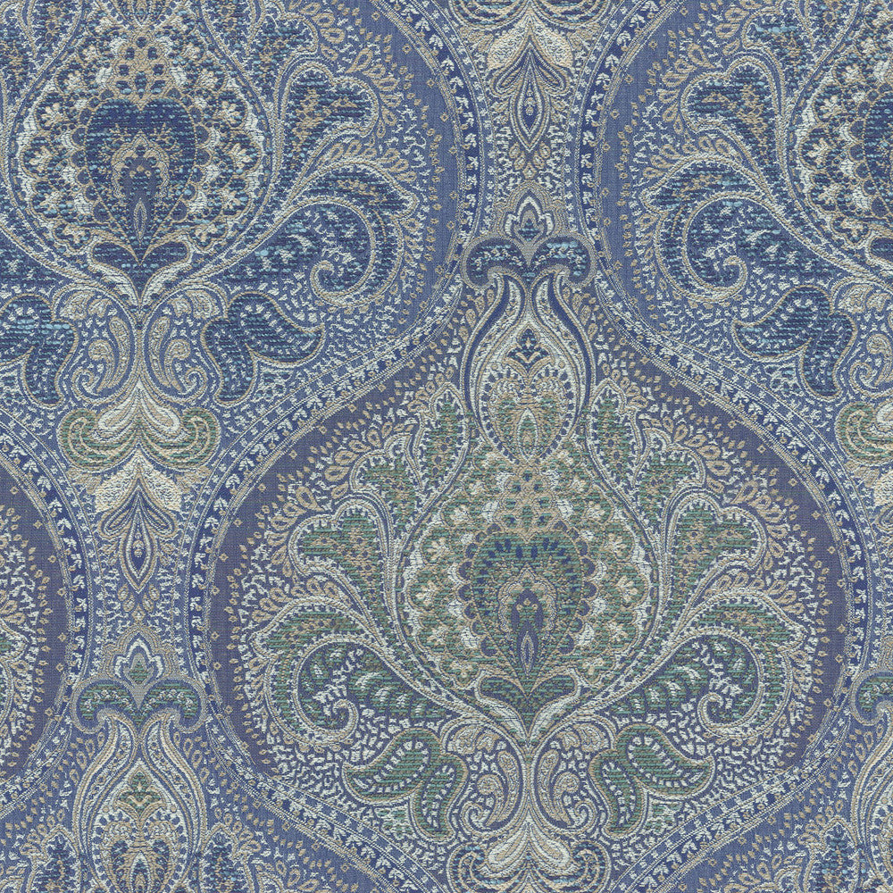 Worldly Ways Lapis 404401 by PKL Studio Fabric - 70%Polyester 25%Cotton 5%Rayon INDIA 51000 Horizontal: 13.5 and Vertical: 15.5 54 - Fabric Carolina -