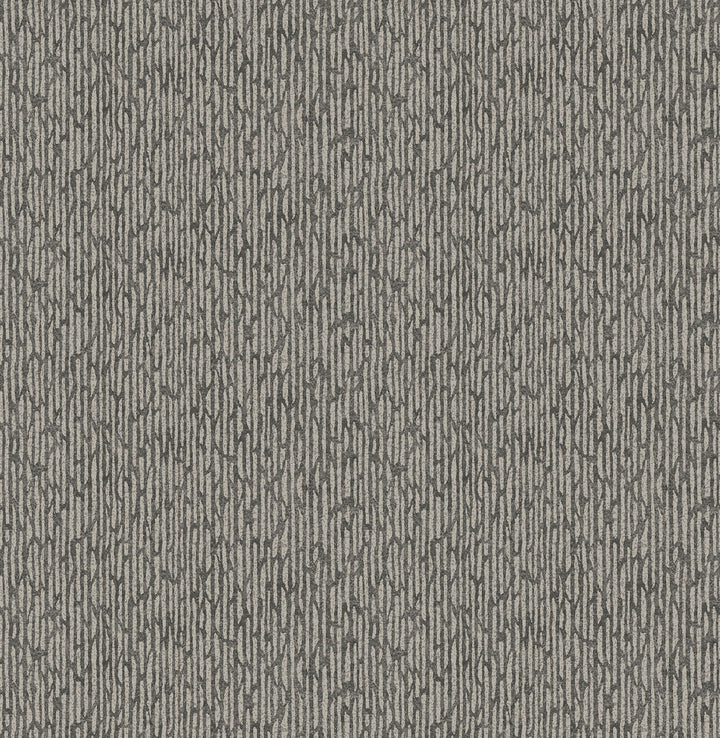 Mackintosh Charcoal Textural Wallpaper by A-Street Prints Aura Covers about 56.4 square feet 20.5-in by 33-ft long roll Unpasted 20.9 - Fabric Carolina -