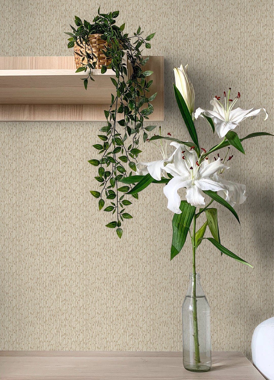 Mackintosh Light Brown Textural Wallpaper by A-Street Prints Designer