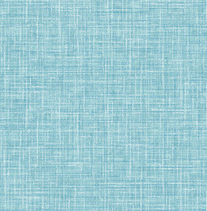 Emerson Aqua Linen Wallpaper by A-Street Prints