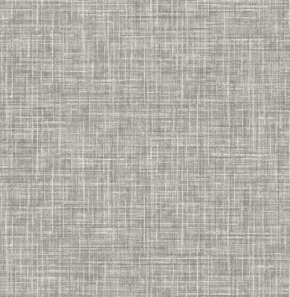 Emerson Grey Linen Wallpaper by A-Street Prints Aura Covers about 56.4 square feet 20.5-in by 33-ft long roll Unpasted 0 - Fabric Carolina -
