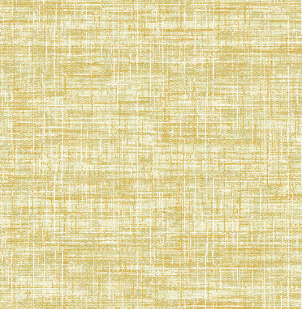 Emerson Yellow Linen Wallpaper by A-Street Prints Aura Covers about 56.4 square feet 20.5-in by 33-ft long roll Unpasted 0 - Fabric Carolina -