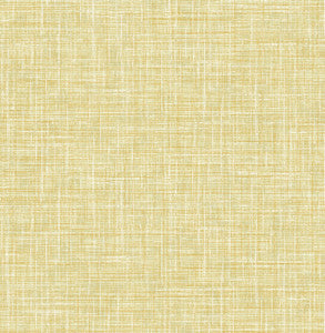 Emerson Yellow Linen Wallpaper by A-Street Prints