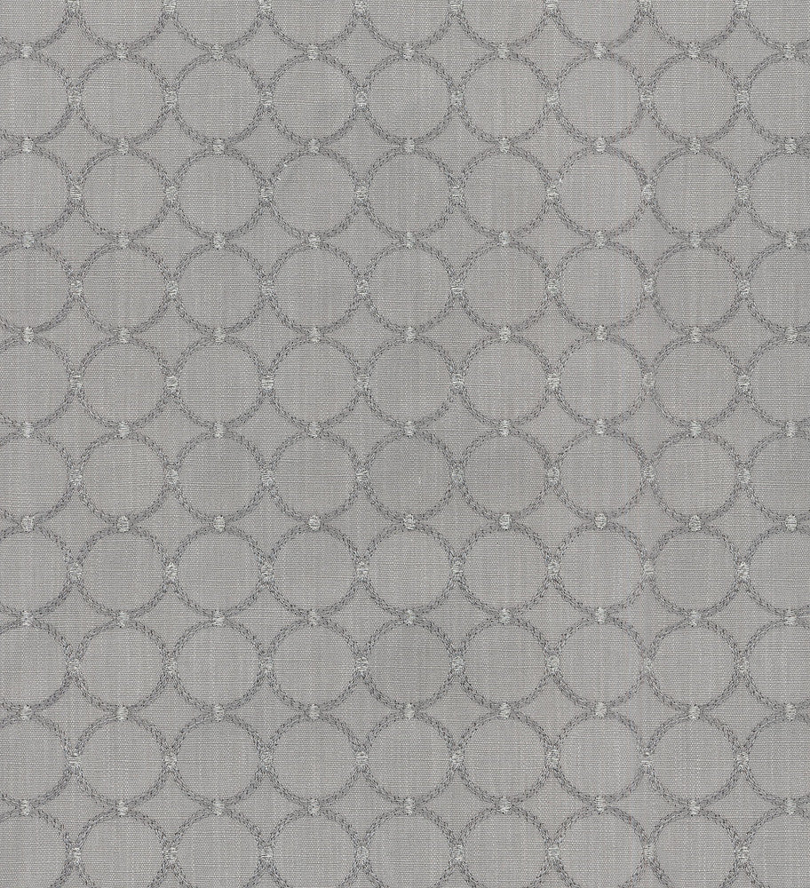 Ringtone Emb Sterling 404950 by PKL Studio Fabric - 100% UV Polypropylene 12000 Horizontal: 1.5 and Vertical: 1.5 57" BASE 54" EMB - Fabric Carolina -