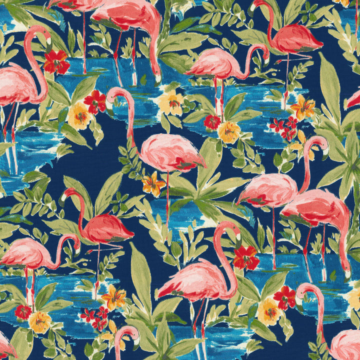 Pkl Od Flamingoin Lagoon 405190 by PKL Studio Fabric - 100% Spun Polyester U.S.A. 51000 Horizontal: 6.75 and Vertical: 27 54 - Fabric Carolina -