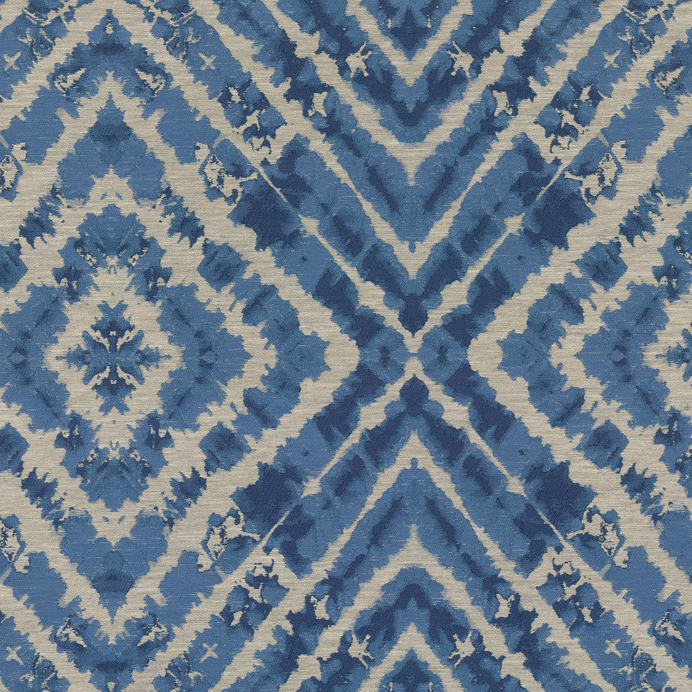 Valerian Tile Sapphire 405480 by PKL Studio Fabric - 88%Polyester 12%Cotton INDIA 12000 Horizontal: 13.5 and Vertical: 17 54 - Fabric Carolina -