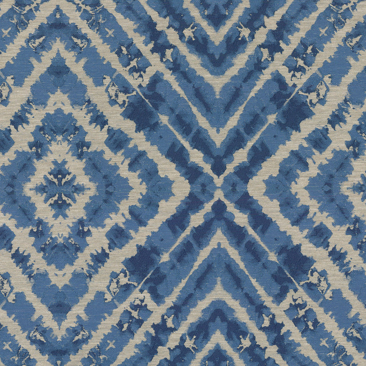 Valerian Tile Sapphire 405480 by PKL Studio Fabric - 88%Polyester 12%Cotton INDIA 12000 Horizontal: 13.5 and Vertical: 17 54 - Fabric Carolina -