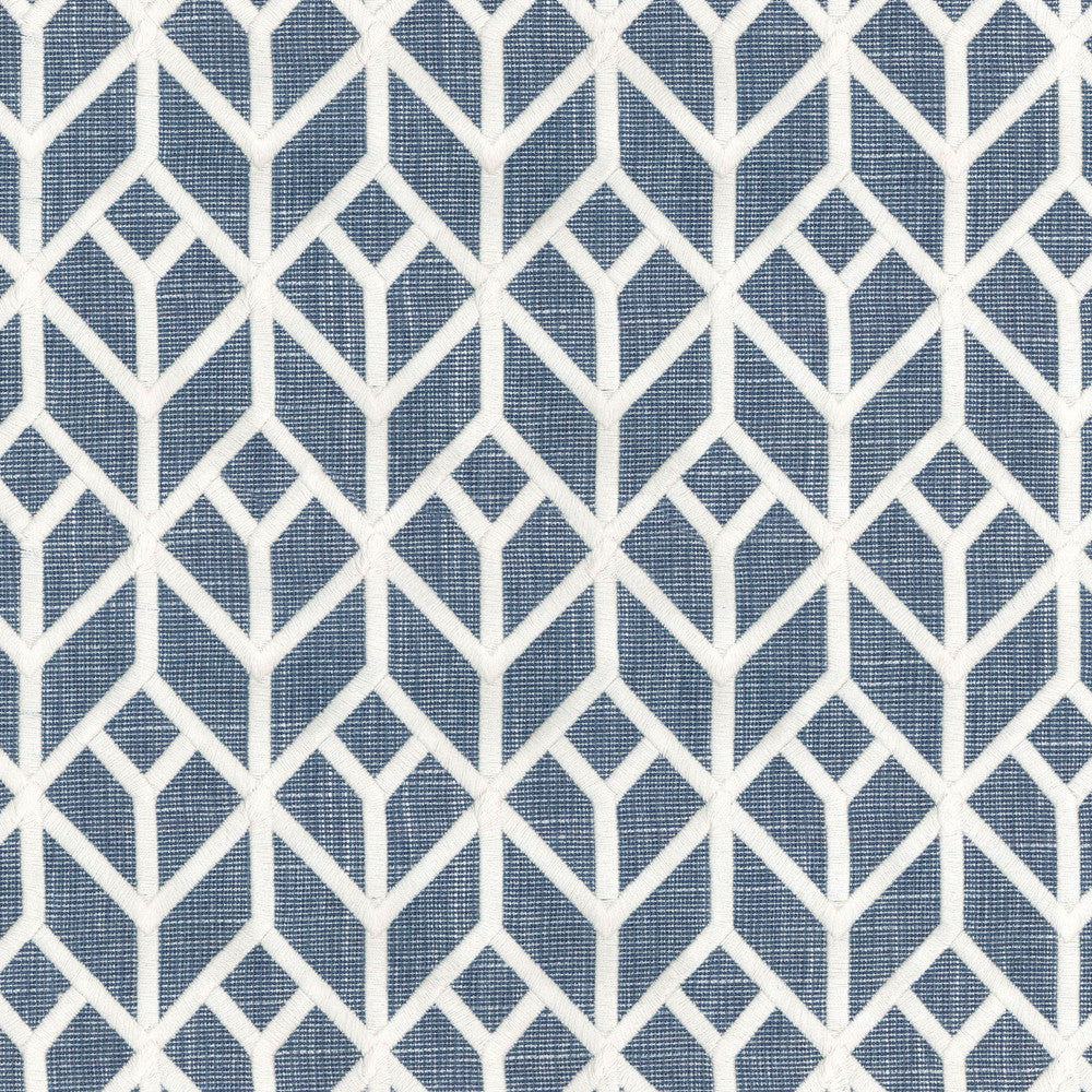 Key Element Emb Marine 405533 by PKL Studio Fabric - Base: 69% 17%Cotton 14%Rayon Emb: 100%Cotton India 51000 Horizontal: 3 and Vertical: 6 56" Base 54" Emb - Fabric Carolina -