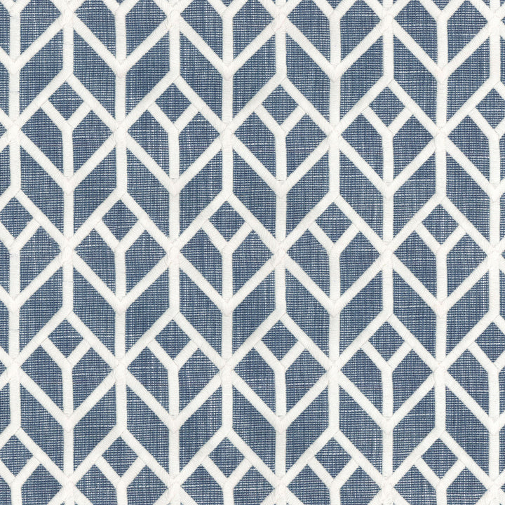 Key Element Emb Marine 405533 by PKL Studio Fabric - Base: 69% 17%Cotton 14%Rayon Emb: 100%Cotton India 51000 Horizontal: 3 and Vertical: 6 56" Base 54" Emb - Fabric Carolina -