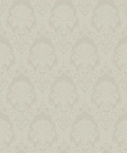 Renatta Cream Damask Wallpaper by Sirpi