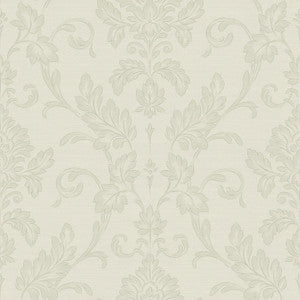 Antonella Silver Scroll Wallpaper by Sirpi